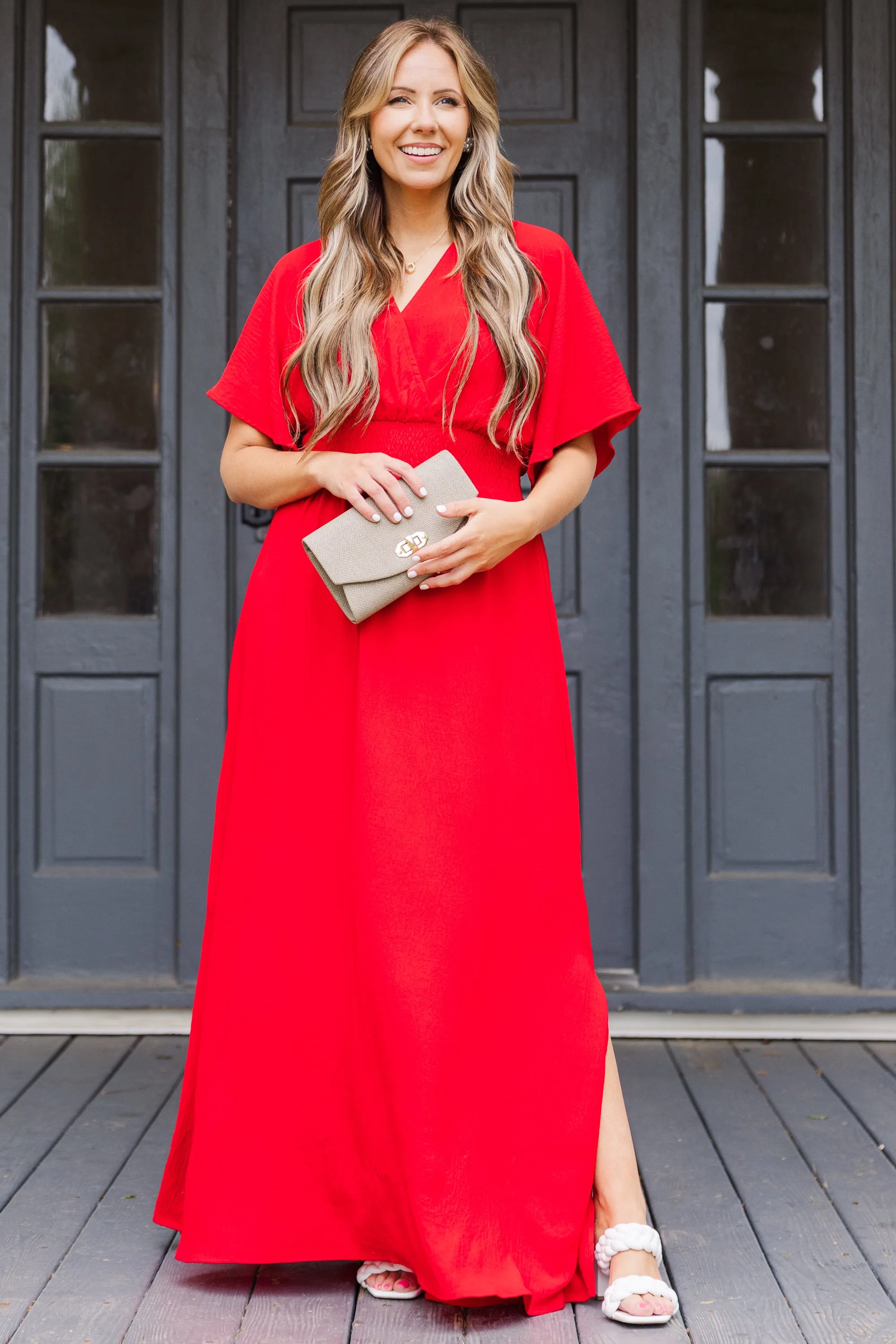 Red Maxi Dress for Women - Feel Good