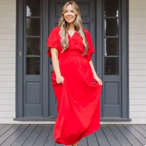 Red Maxi Dress for Women - Feel Good