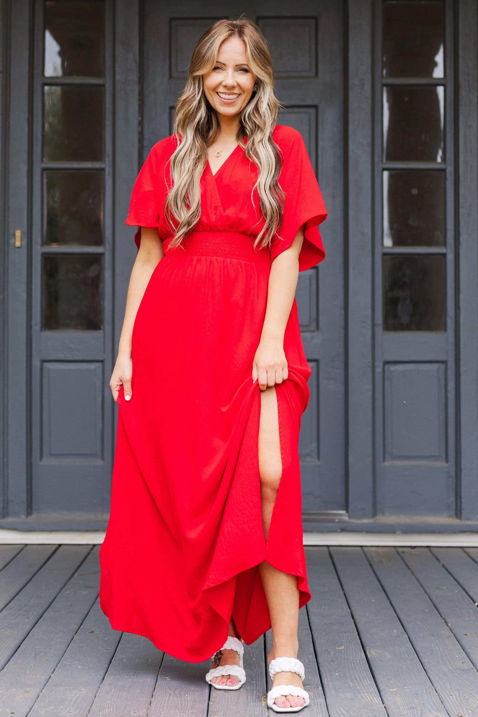 Red Maxi Dress for Women - Feel Good