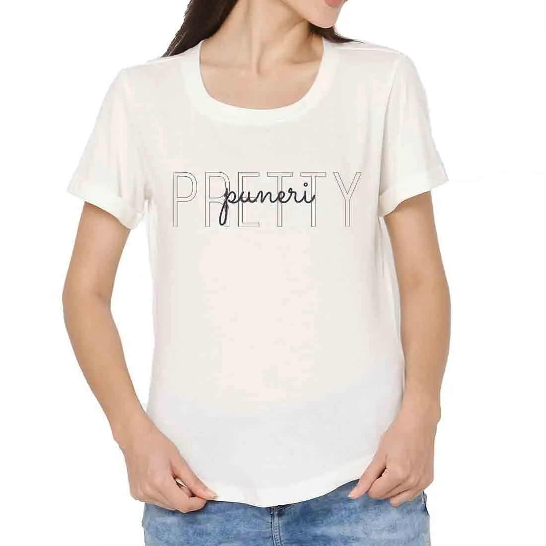 Feminist T Shirts For Women Pune City Tees - Pretty Pune Girl