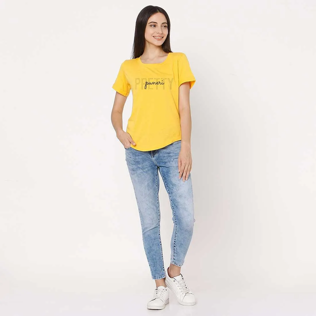 Feminist T Shirts For Women Pune City Tees - Pretty Pune Girl