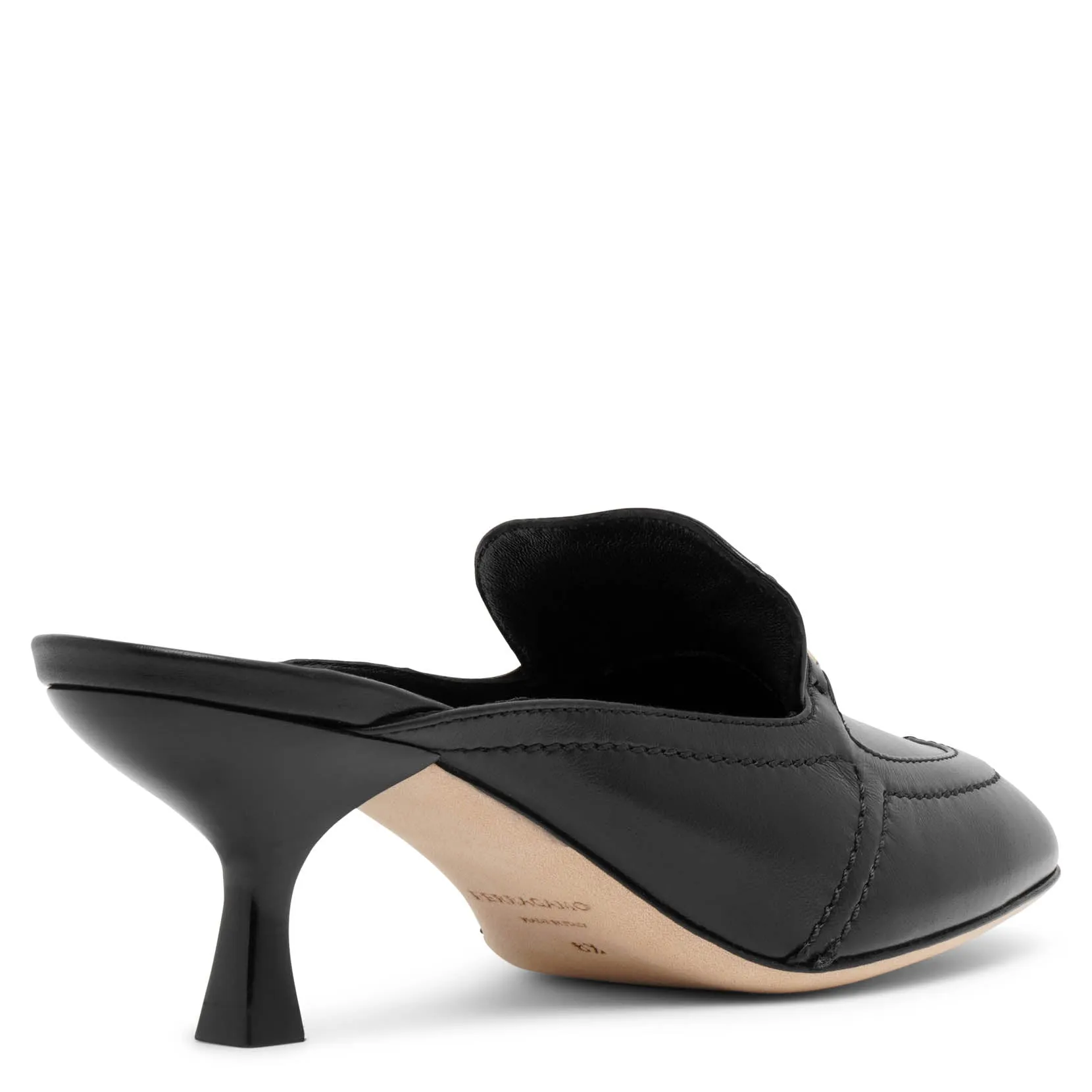 Ferragamo Elodye black leather mules