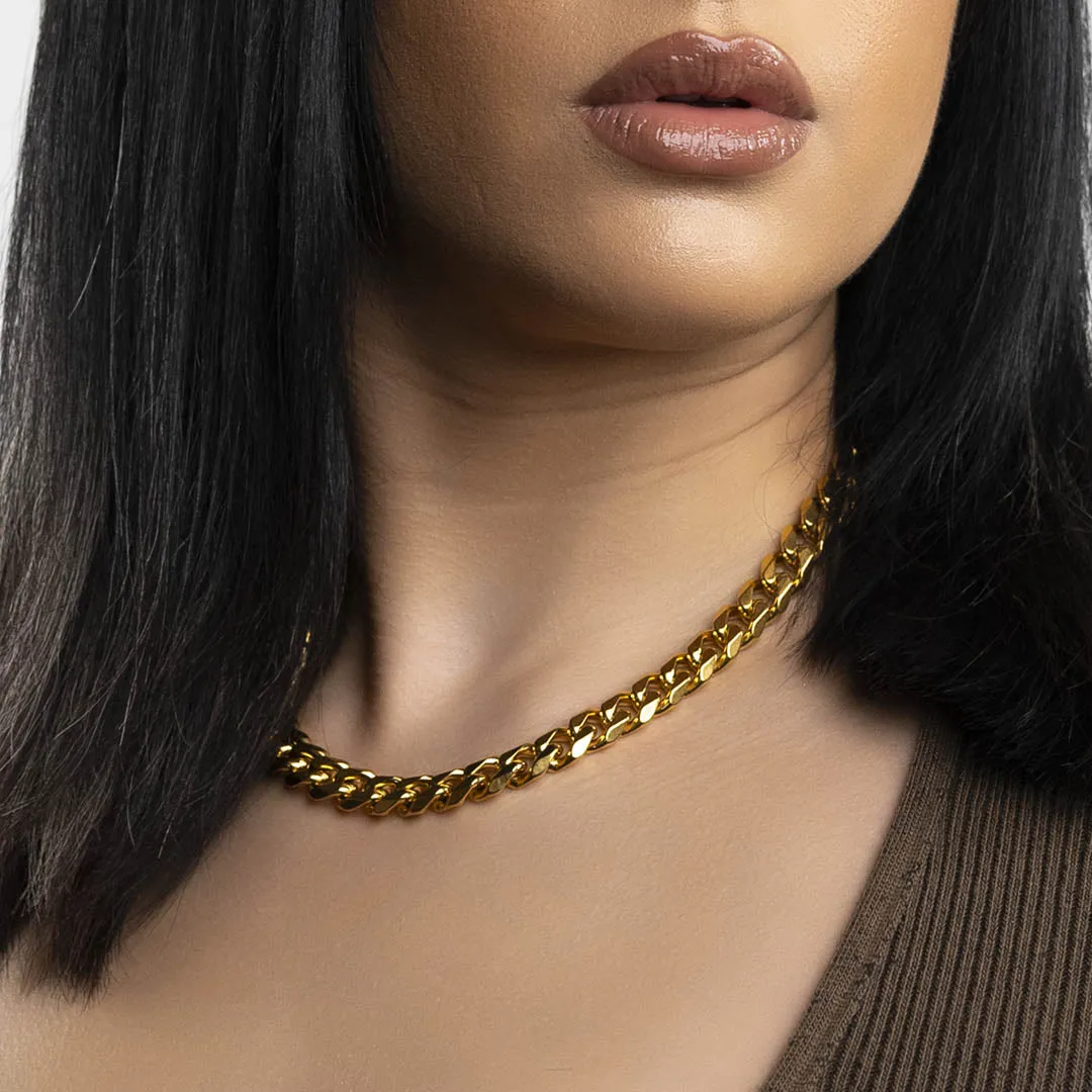 Flat Edge Cuban Link Chain for Women