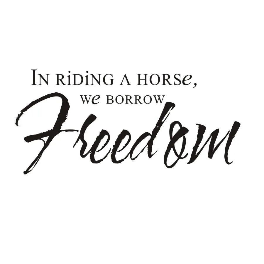 Freedom Quote Wall Decal for Horse Riding Enthusiasts