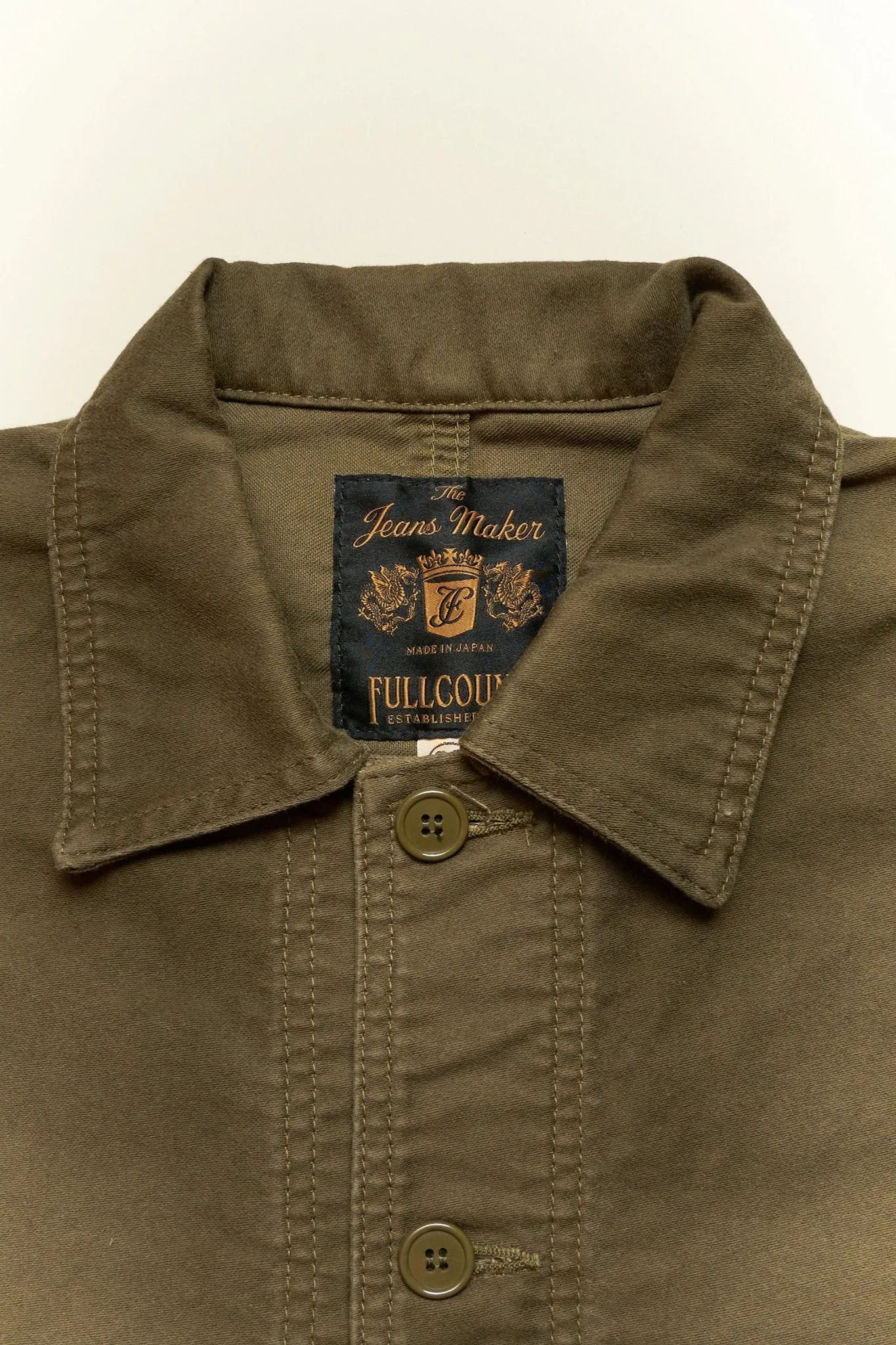 Fullcount French Moleskin Work Jacket - Olive