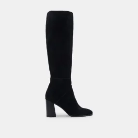 Fynn Black Suede Boots