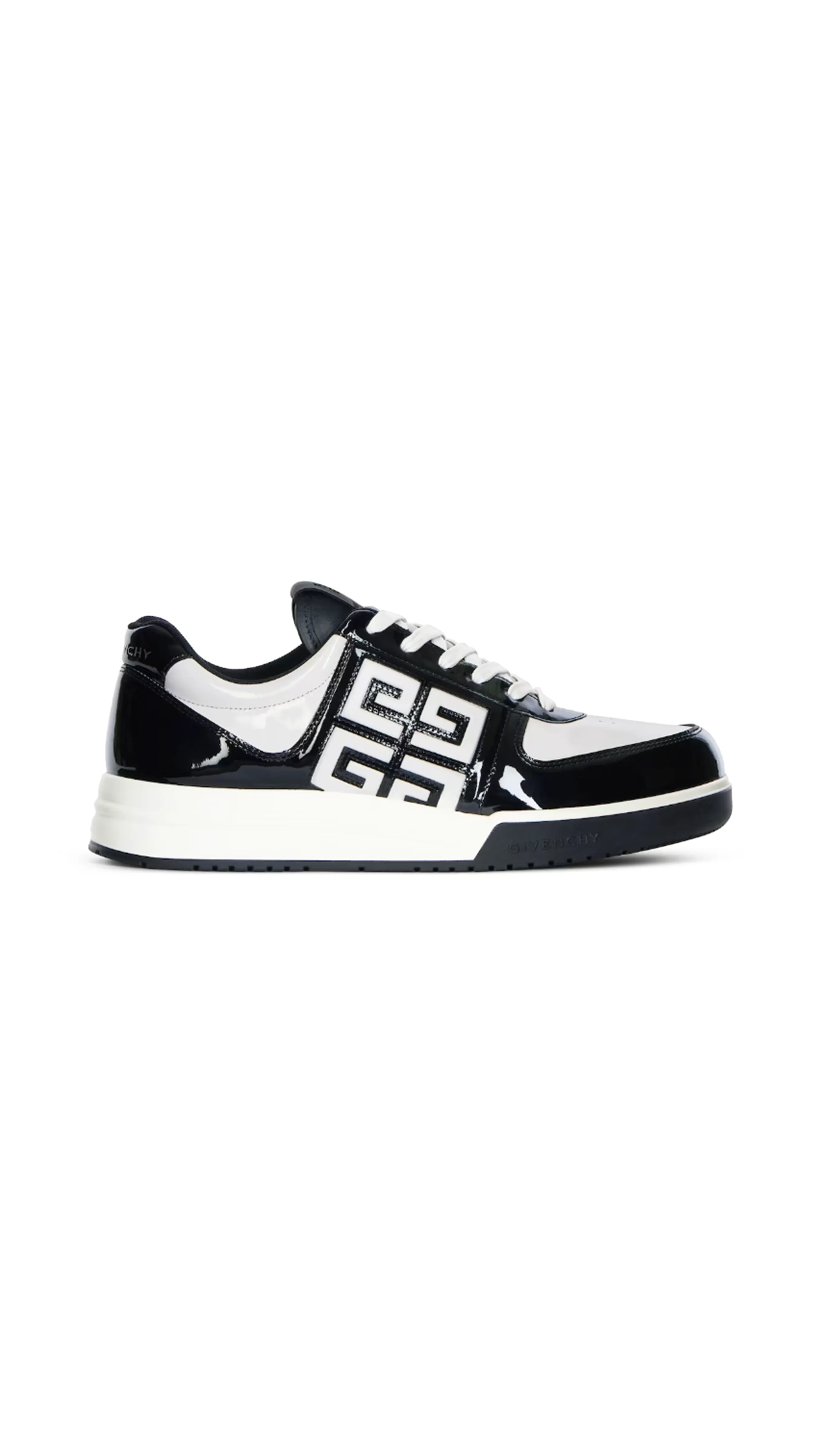 G4 Patent Leather Sneakers - White/Black