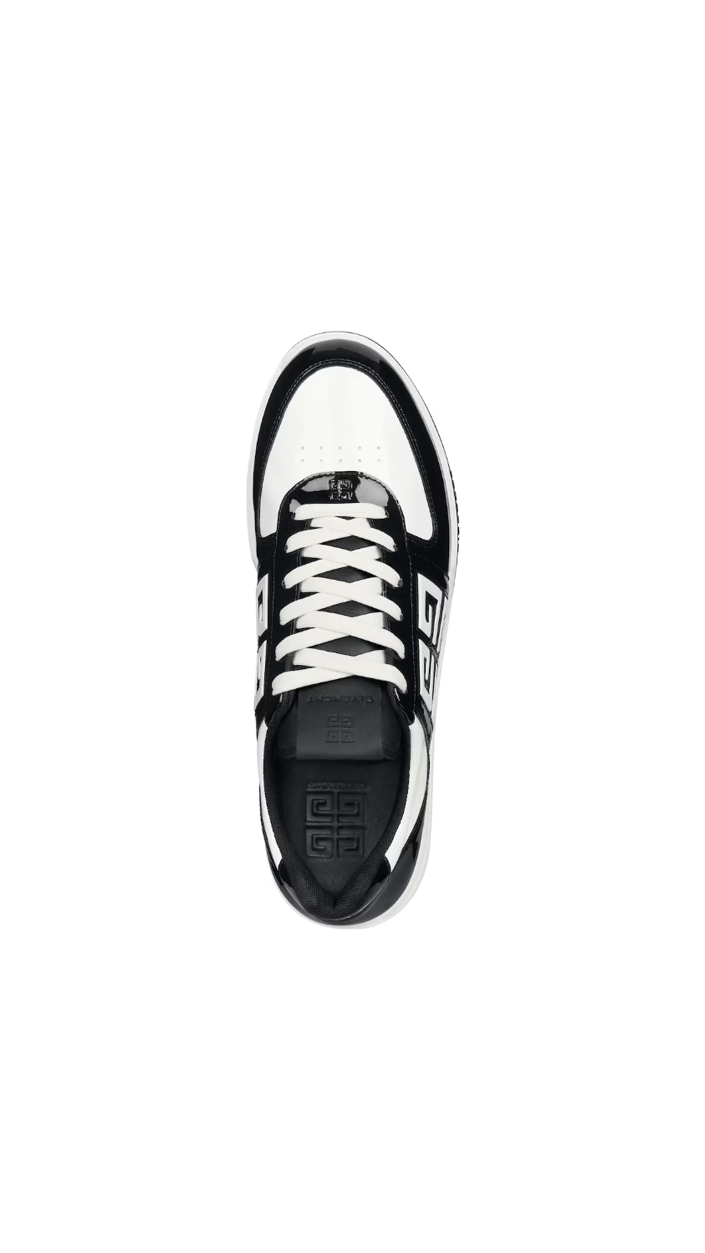 G4 Patent Leather Sneakers - White/Black