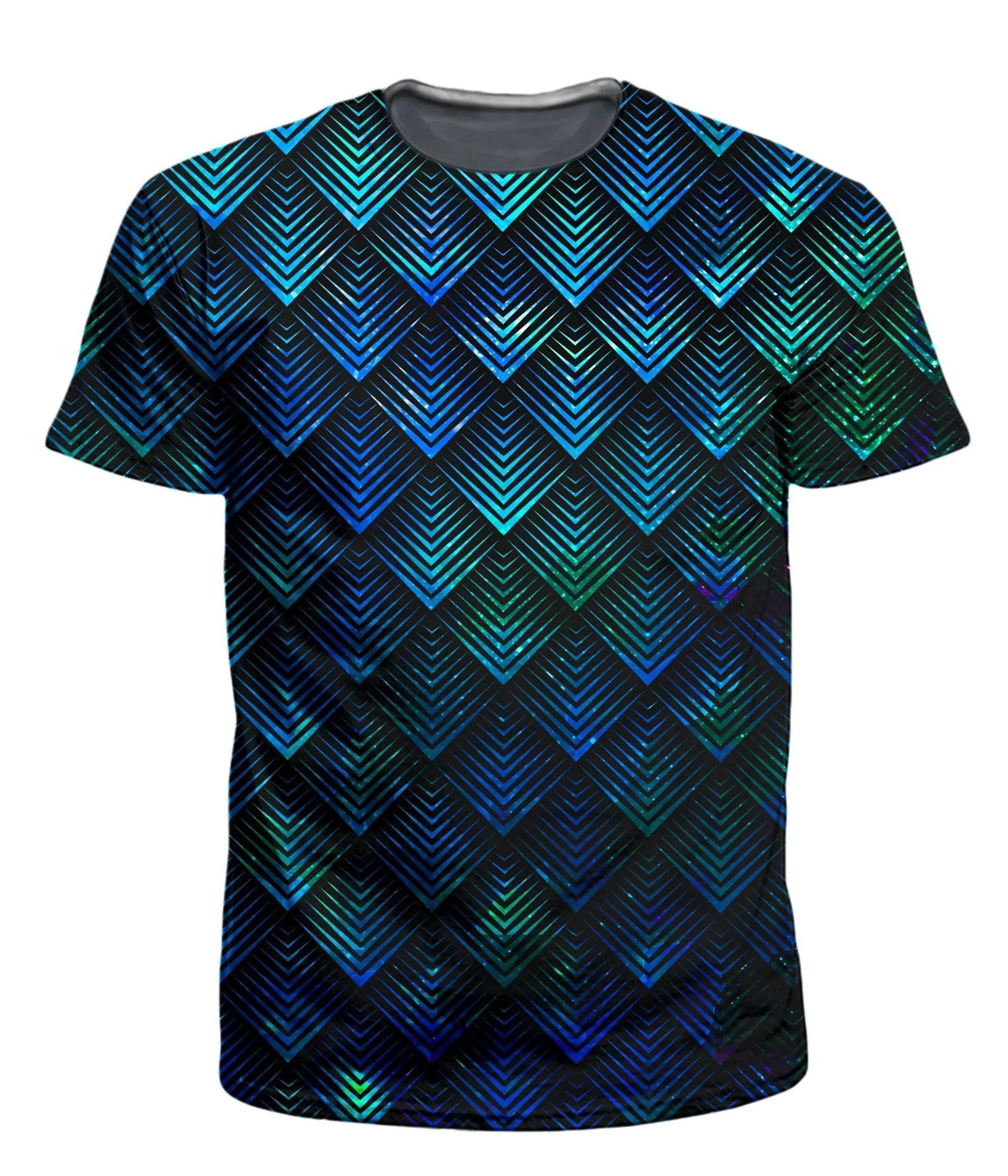 Galactic Dragon Scale Teal Men's T-Shirt (Clearance)