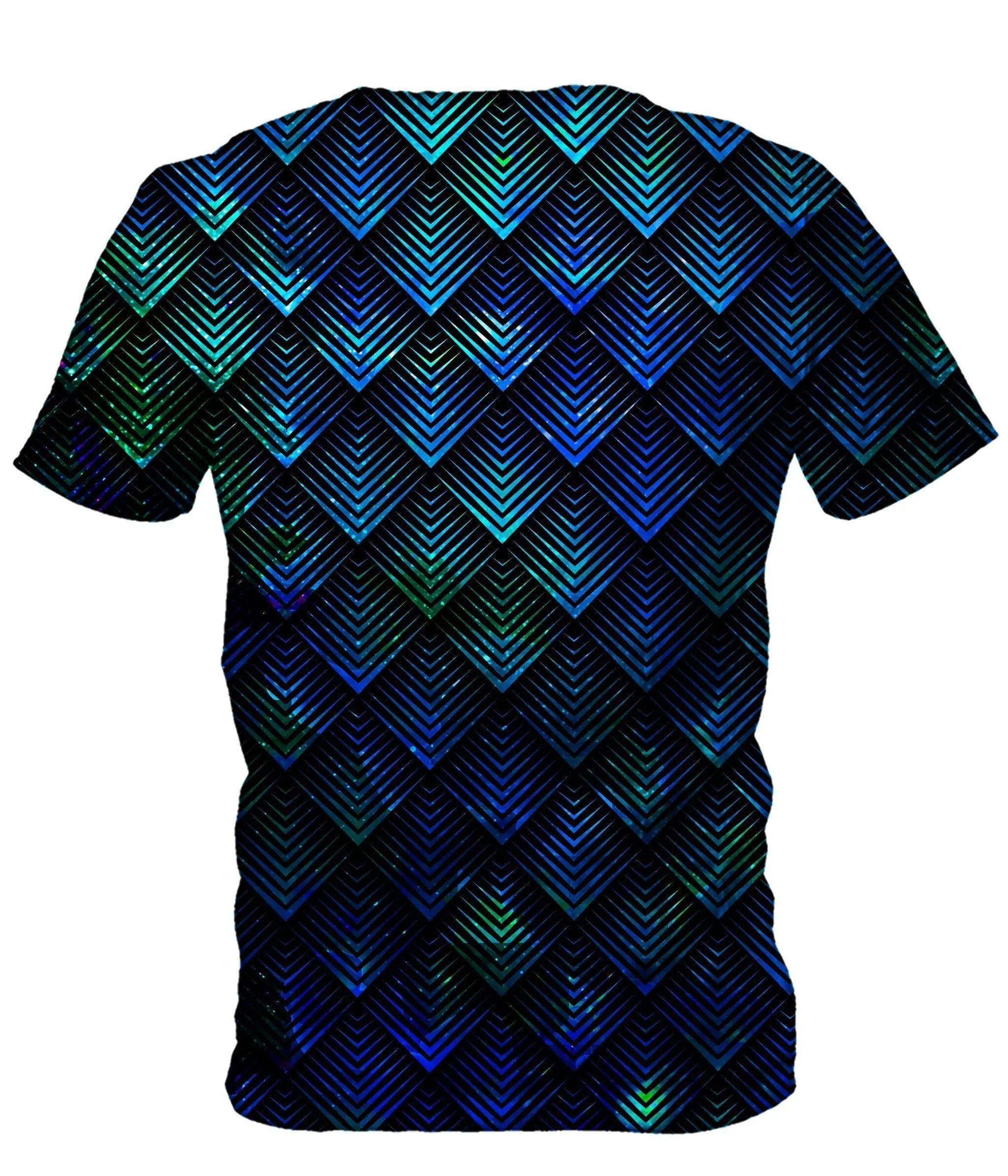 Galactic Dragon Scale Teal Men's T-Shirt (Clearance)