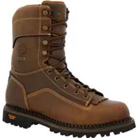 Georgia Boot Men's AMP LT Low Heel Logger Waterproof Work Boot Size 14W.