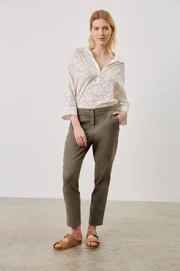 Gerard Darel & PabloELIZIA SLIM COTTON MIX TROUSERS