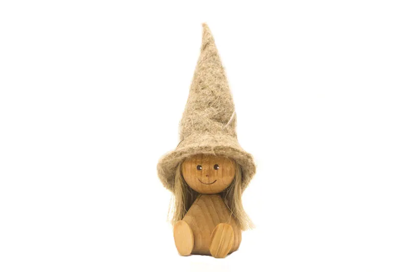 Linen Sitting Girl Ornament