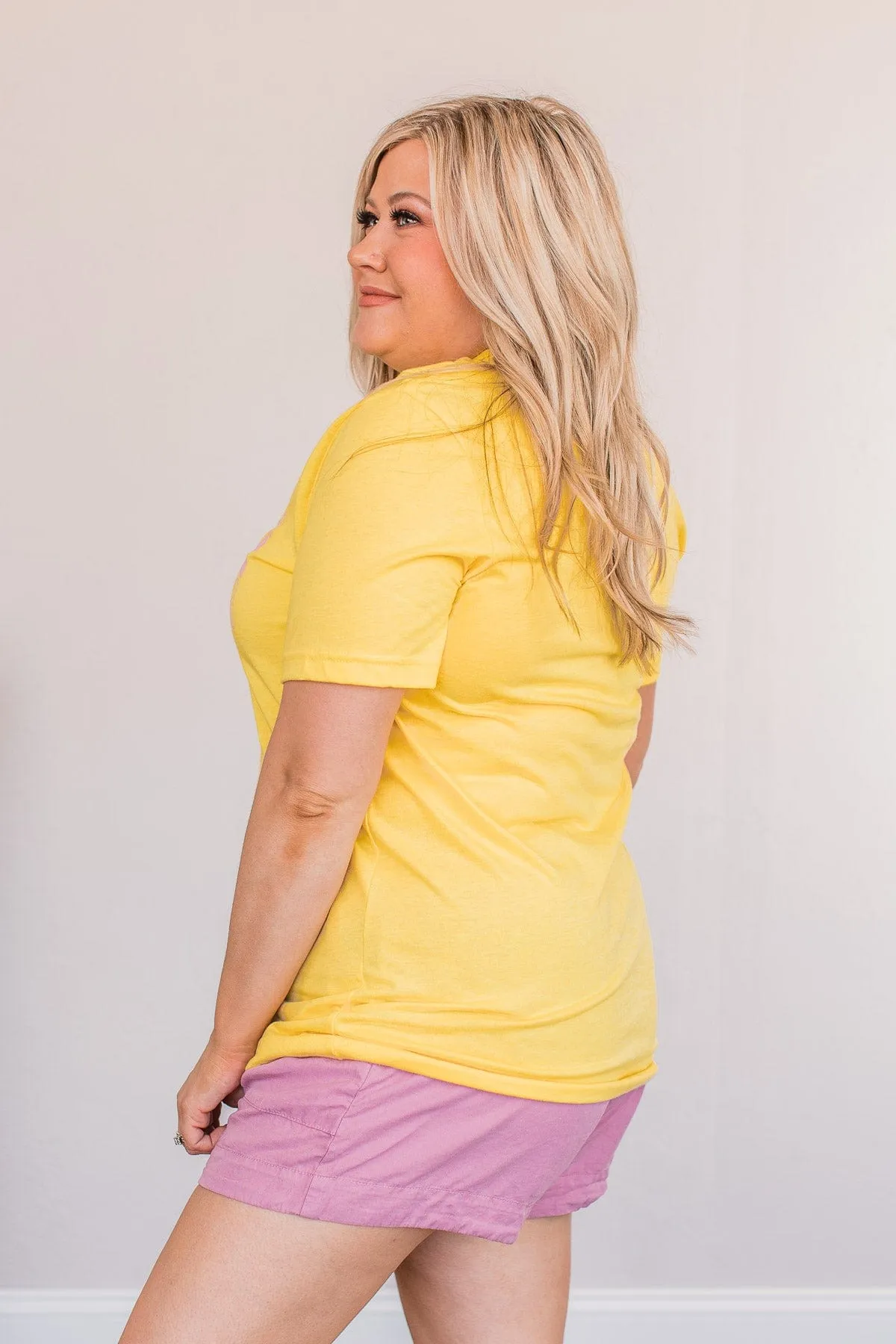 Yellow Graphic Tee for Girl Mom