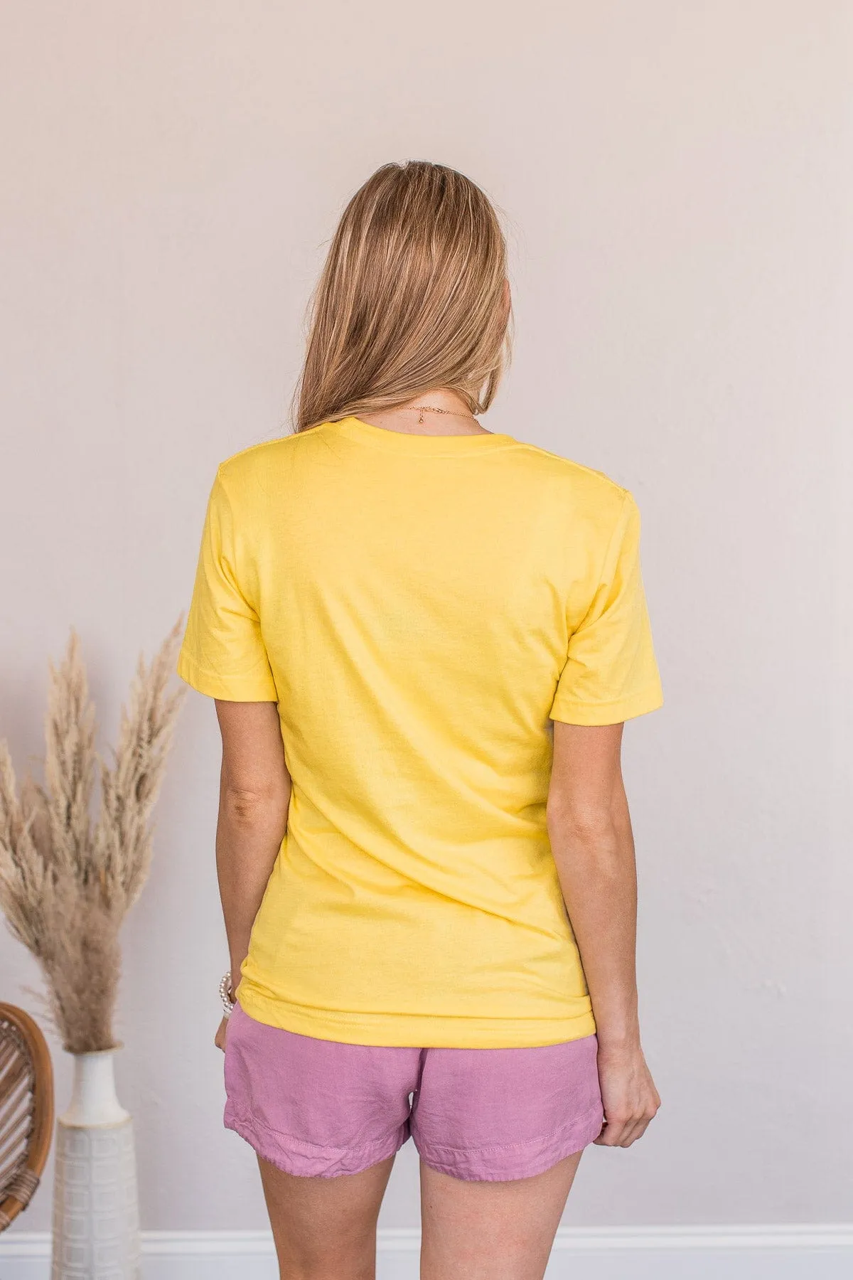 Yellow Graphic Tee for Girl Mom