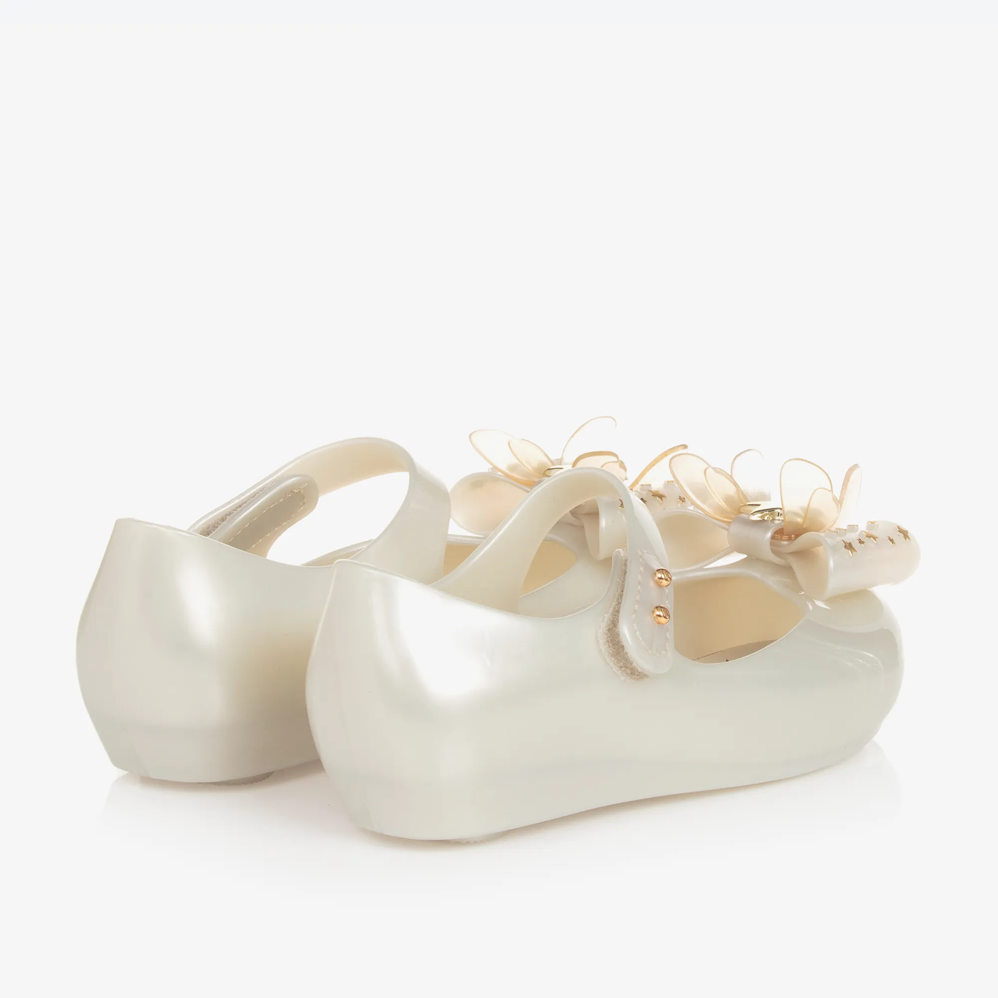 Girls Ivory Jelly Pumps 