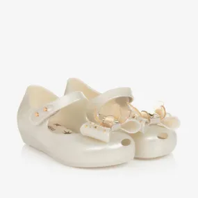 Girls Ivory Jelly Pumps 