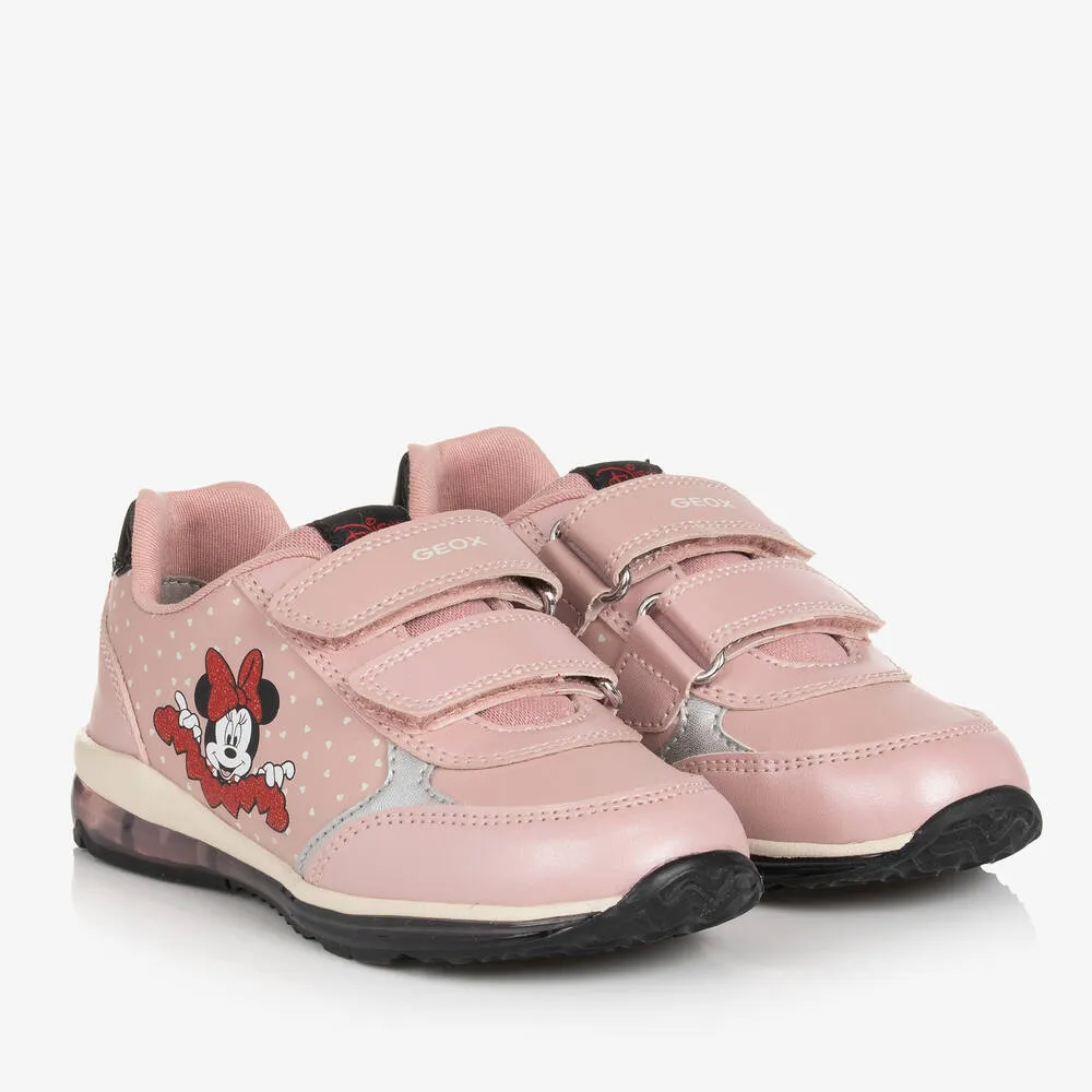 Girls Pink Disney Velcro Trainers