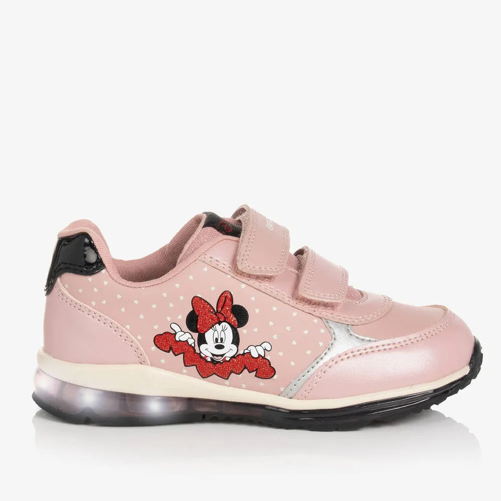 Girls Pink Disney Velcro Trainers