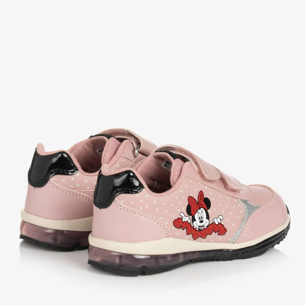 Girls Pink Disney Velcro Trainers