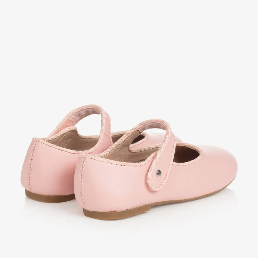 Girls Pink Leather Pumps