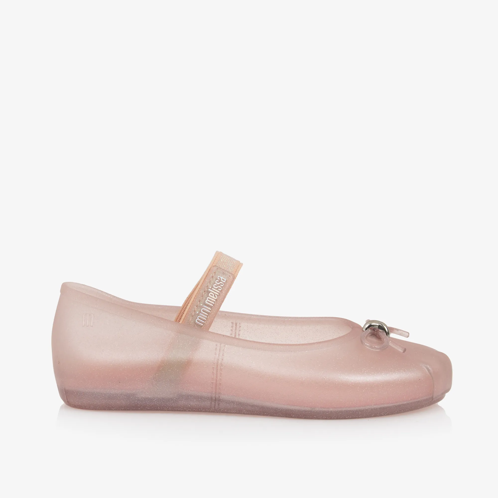 Girls Sparkly Pink Jelly Pumps