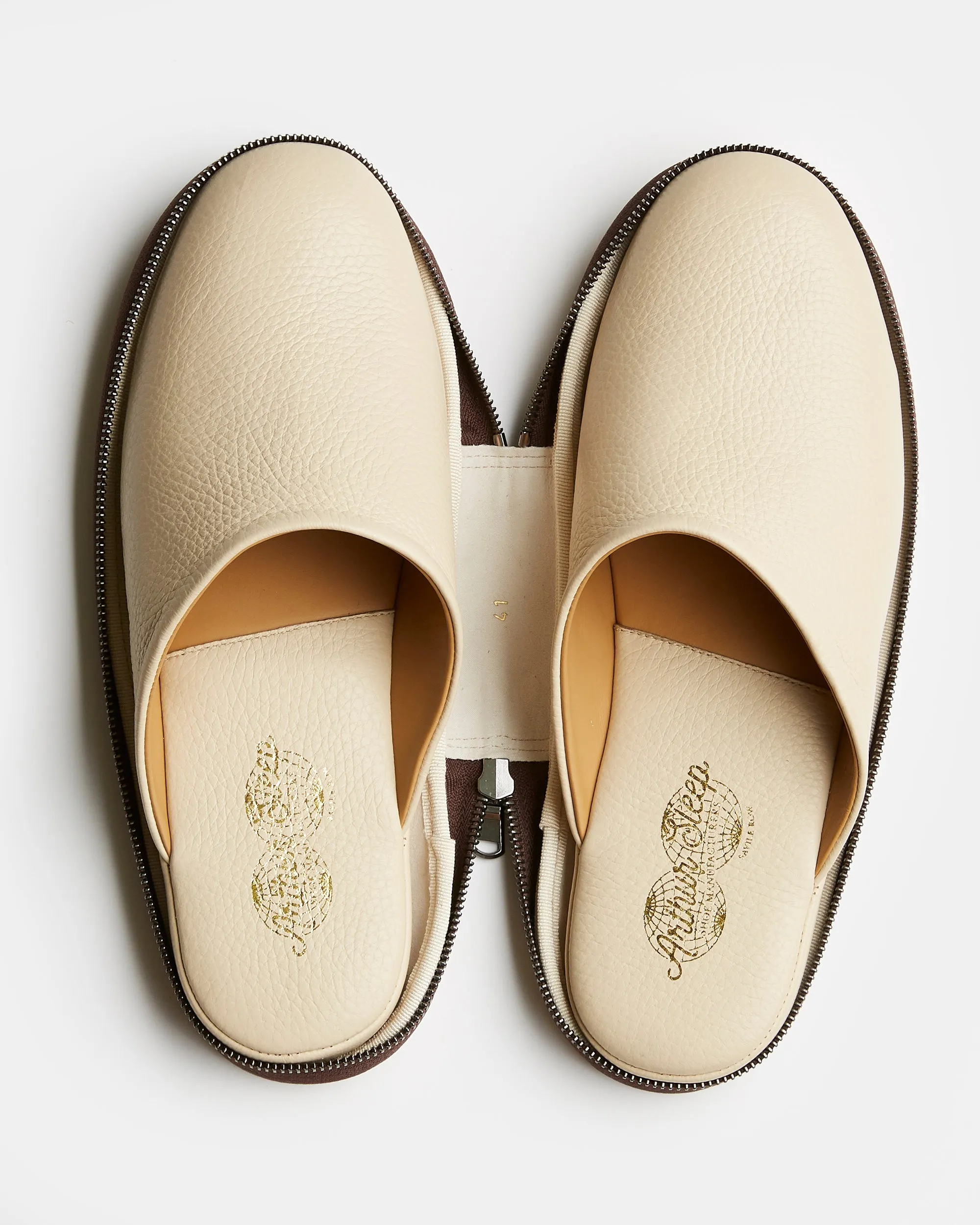 Globetrotter Glide Mules in Moonlit Ivory