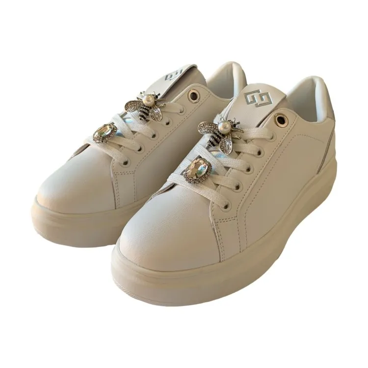 Silver White Women's Sneakers by Gold & Gold