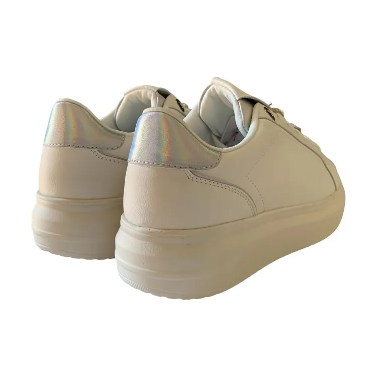 Silver White Women's Sneakers by Gold & Gold