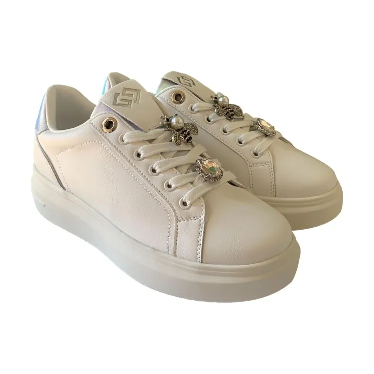 Silver White Women's Sneakers by Gold & Gold