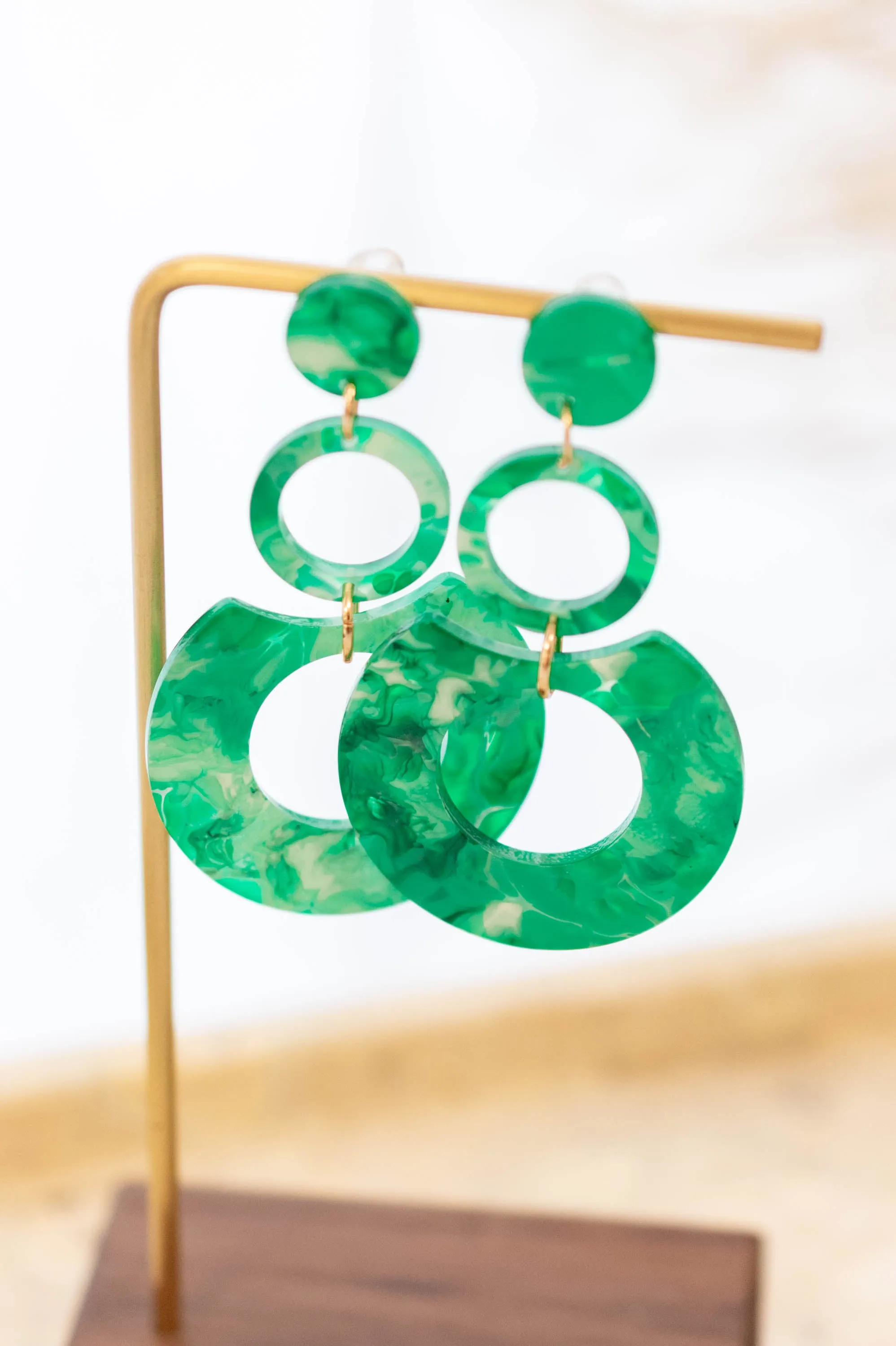 Green Funky Fresh Earrings