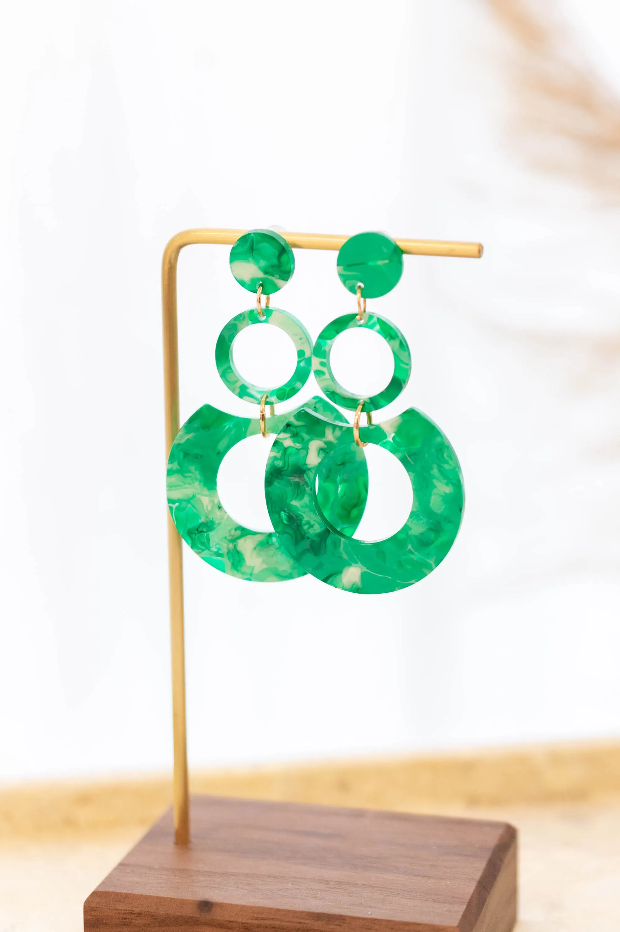 Green Funky Fresh Earrings