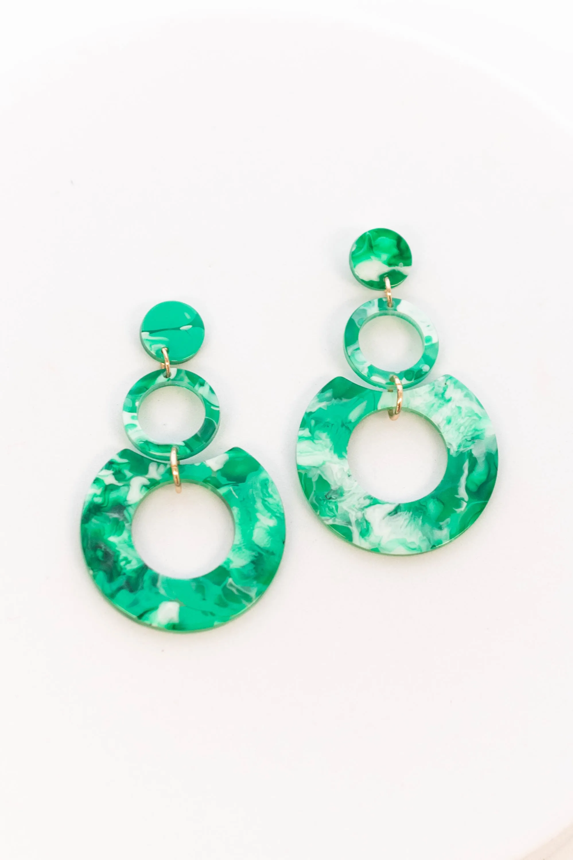 Green Funky Fresh Earrings