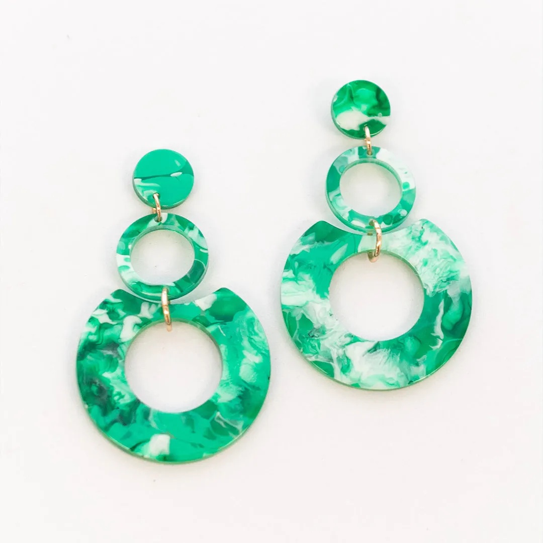 Green Funky Fresh Earrings