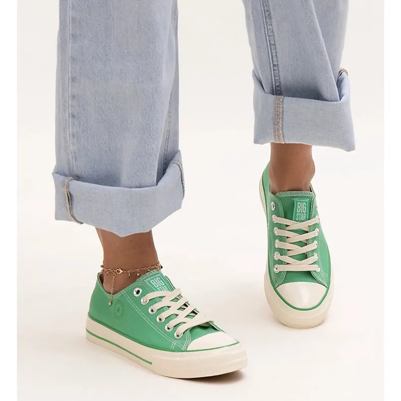 Green sneakers Big Star NN274268