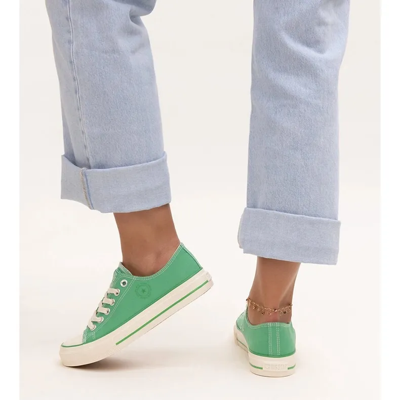 Green sneakers Big Star NN274268