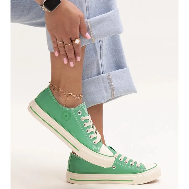 Green sneakers Big Star NN274268