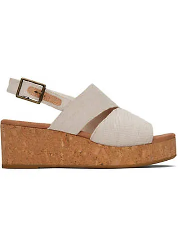 Grey Claudine Wedges by Toms at Look Again