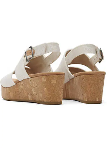 Grey Claudine Wedges by Toms at Look Again