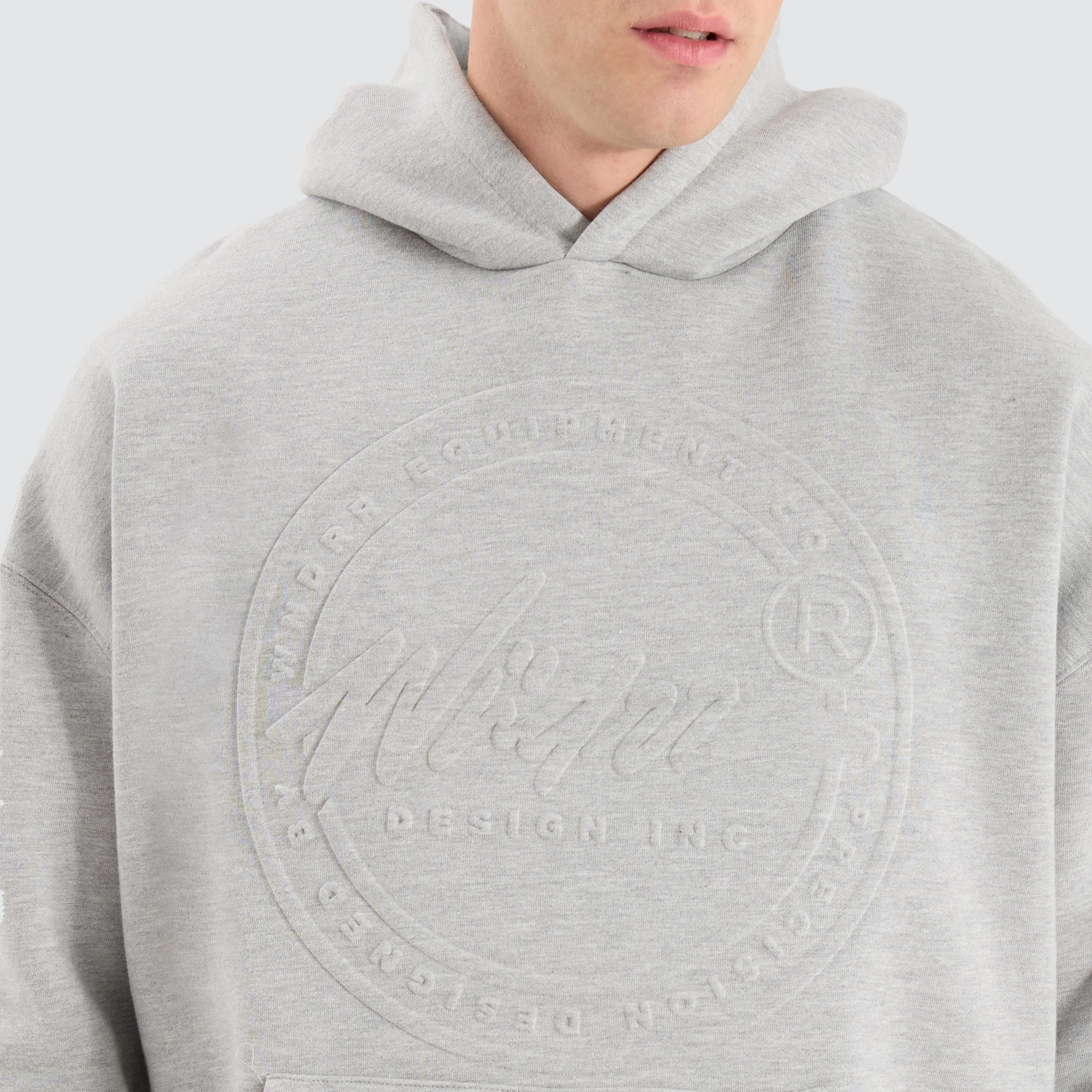 Grey Hoodie with Full Press