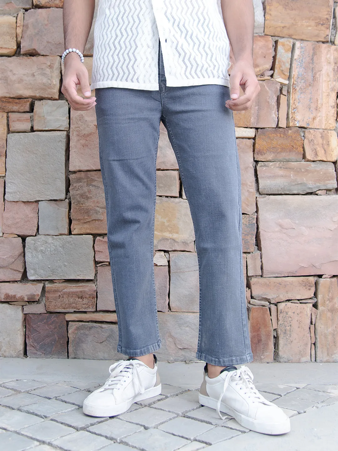 Grey Slim Fit Denim Jeans