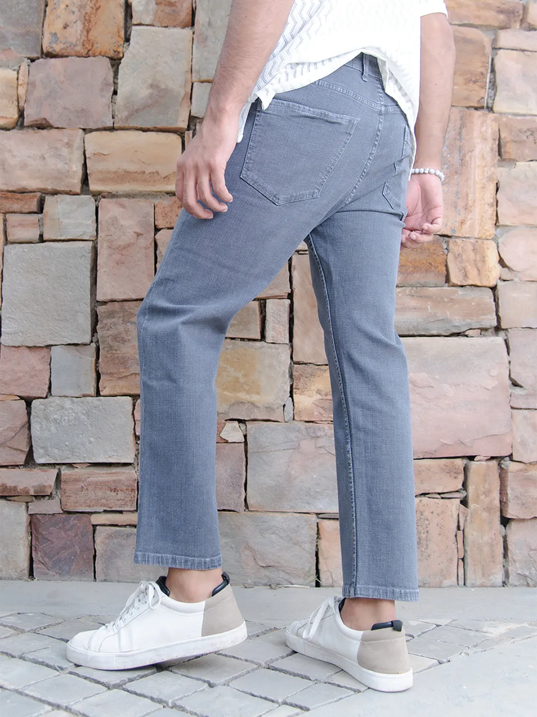 Grey Slim Fit Denim Jeans