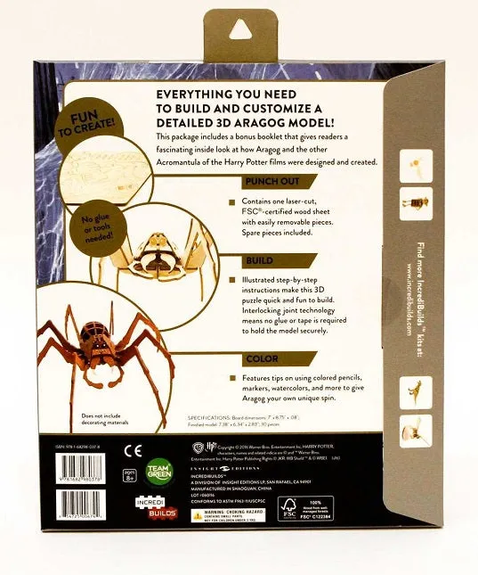 Harry Potter Aragog 3D IncrediBuilds Model Kit