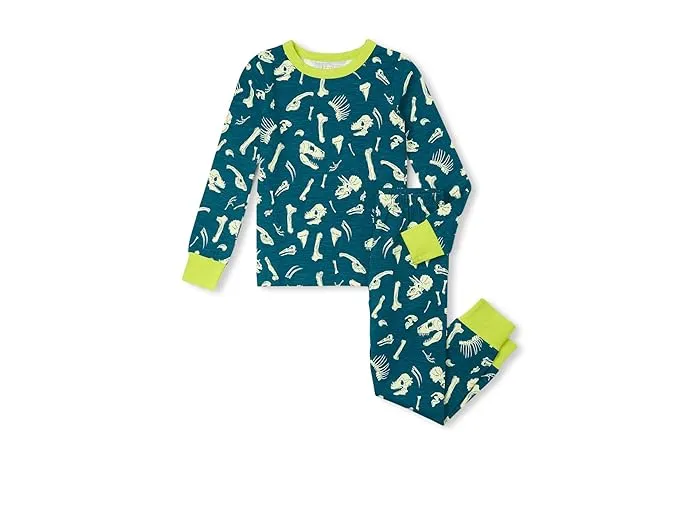 Hatley Kids Dino Fossils Stretch Cotton Pajama Set (Toddler/Little Kid/Big Kid)