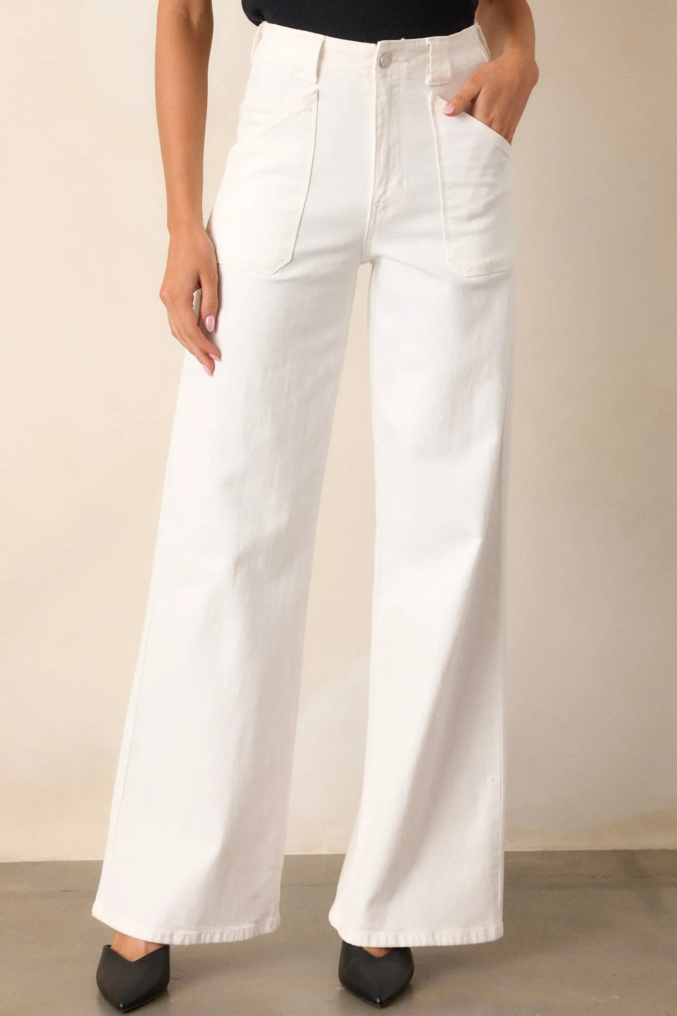 Hazy Days White Wide Leg Jeans (RESTOCK ETA JANUARY)