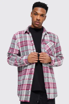 Heavyweight Longline Flannel Shirt Jacket