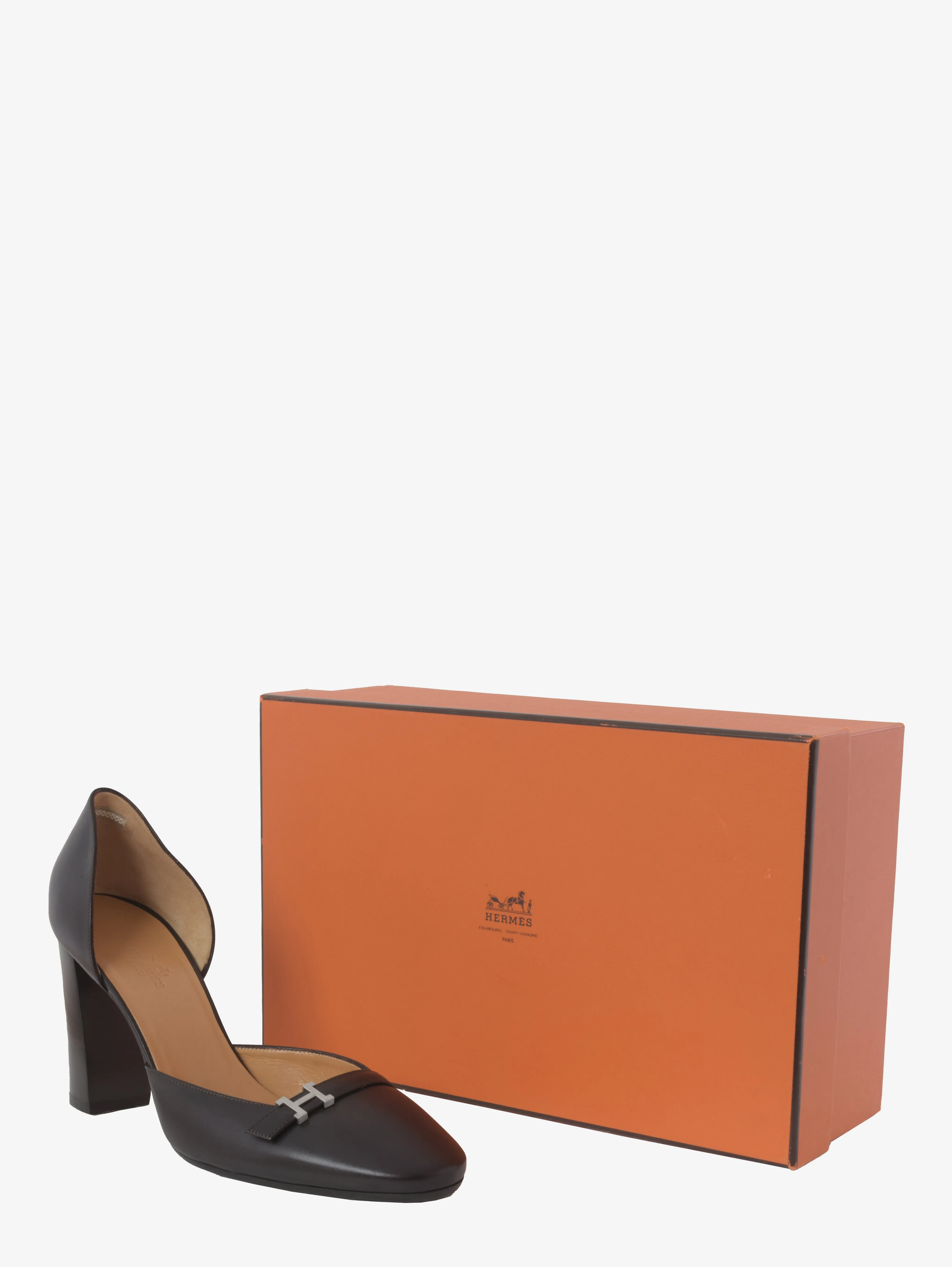 Luxury Hermès Leather Heels