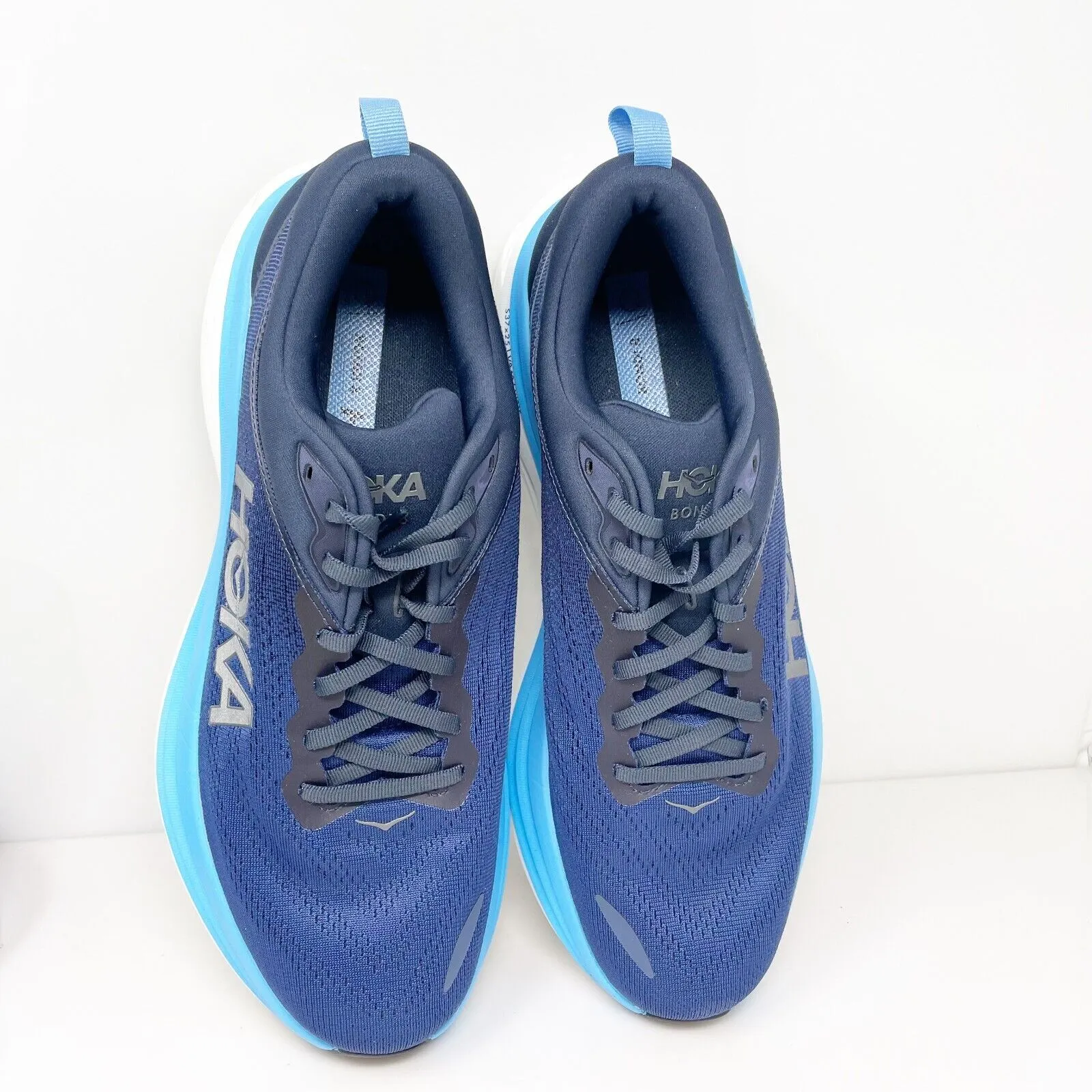 Hoka One One Mens Bondi 8 1123202 OSAA Blue Running Shoes Sneakers Size 12 D