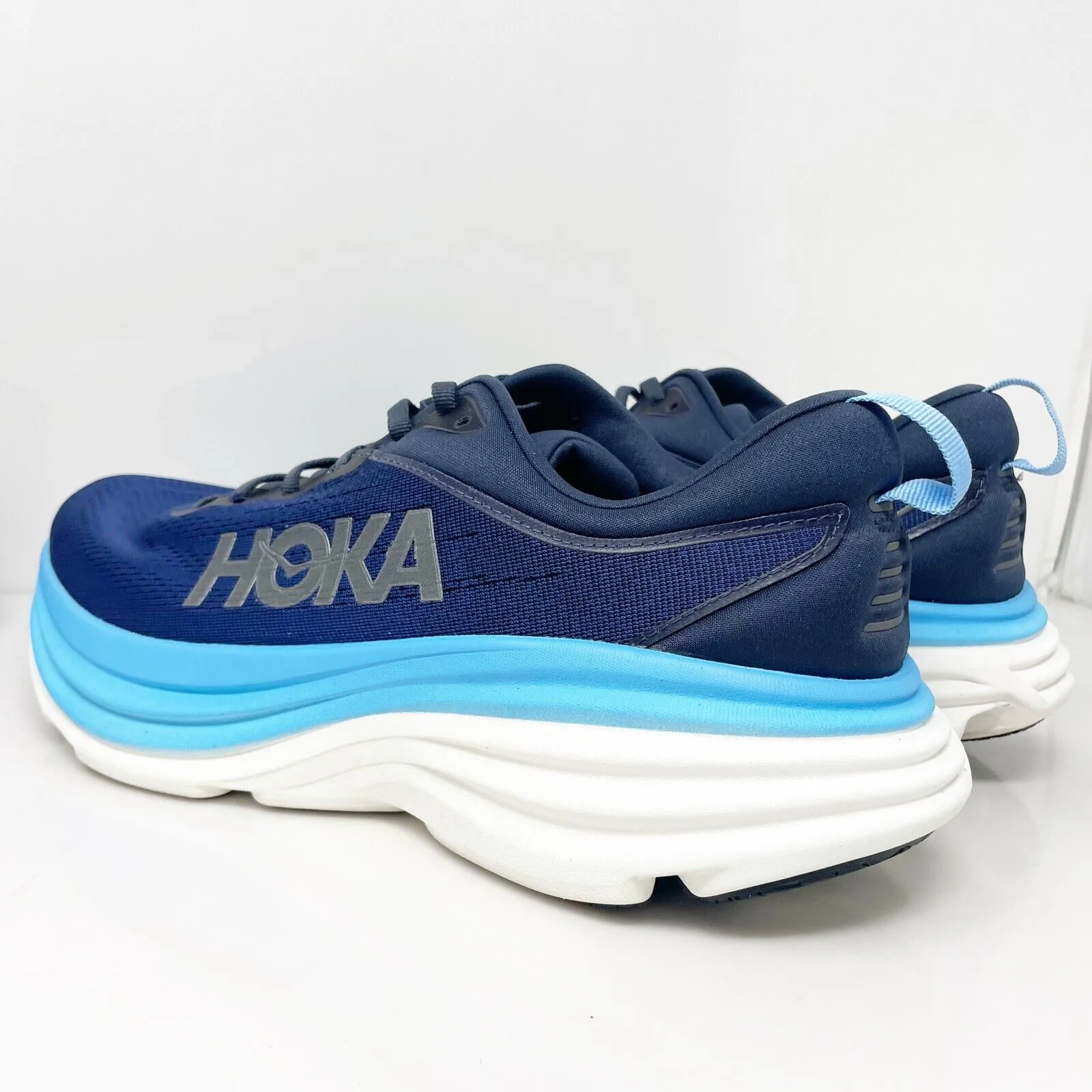 Hoka One One Mens Bondi 8 1123202 OSAA Blue Running Shoes Sneakers Size 12 D