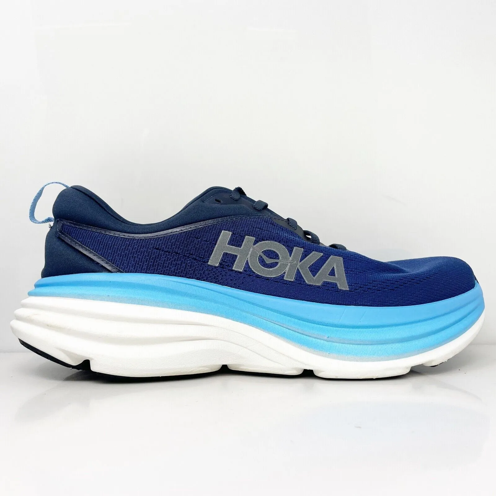 Hoka One One Mens Bondi 8 1123202 OSAA Blue Running Shoes Sneakers Size 12 D